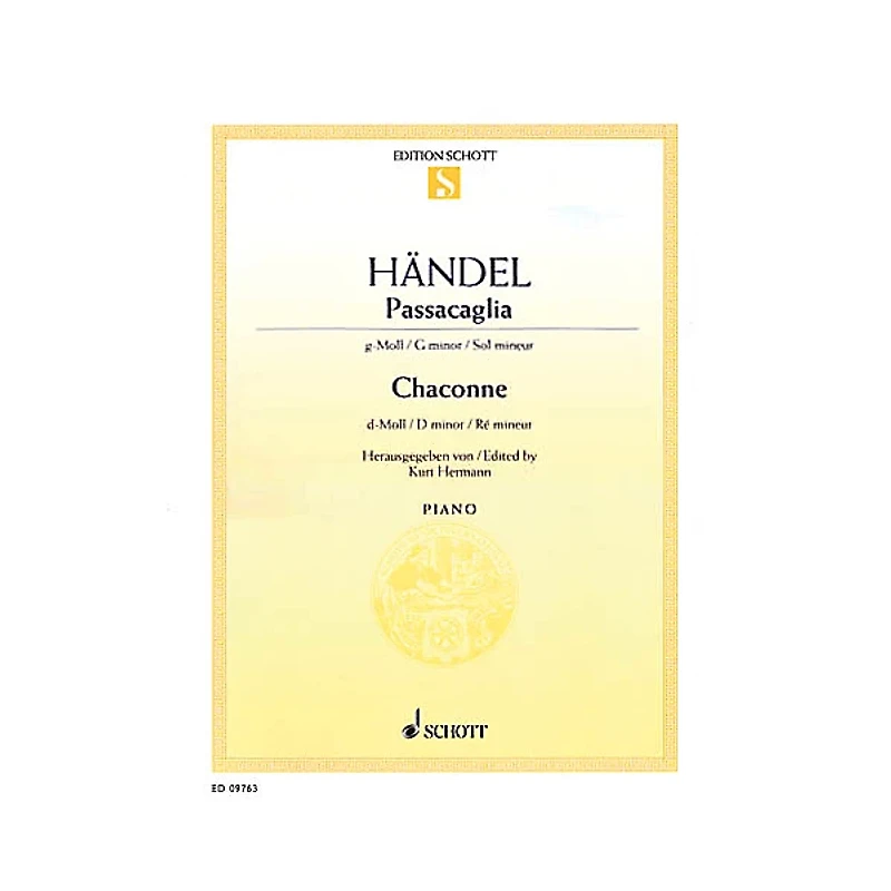 Schott Passacaglia in G Minor and Chaconne in D Minor Schott Series