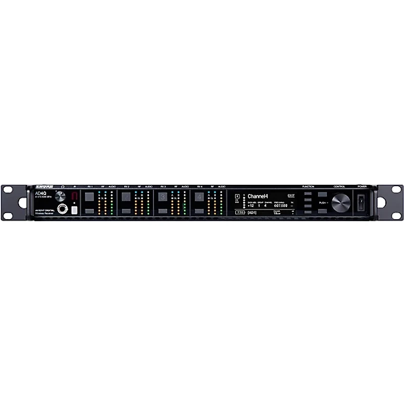 Shure Axient Digital AD4DNP Dual-Channel Receiver - Band 1, Black (Receiver Only) Band 1 Black