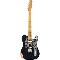 Fender Brad Paisley Road Worn Telecaster Electric Guitar Black Sparkle