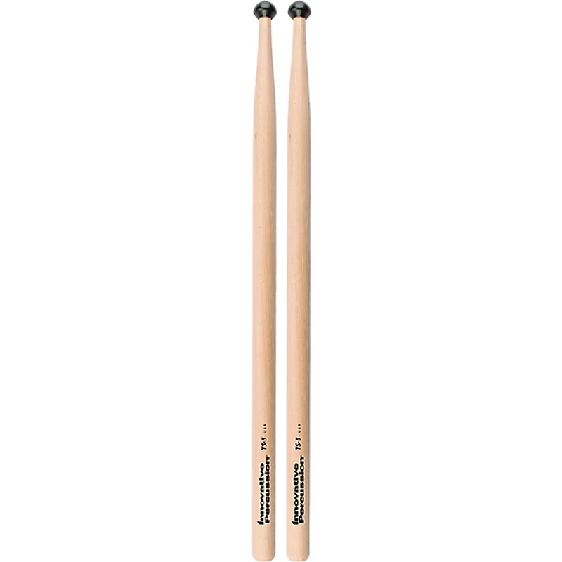 Innovative Percussion TS-5 Multi-tom Drum Stick - Mushroom-Shaped Nylon Tip Nylon