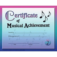 SCHAUM Certificate of Musical Achievement Educational Piano Series Softcover