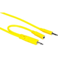 Hosa Hopscotch Patch Cables - 3.5 mm TS with 3.5 mm TSF Pigtail to 3.5 mm TS, 5 pc, 1.5 ft
