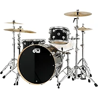 DW SSC Collector's Series 4-Piece FinishPly Shell Pack With 24" Bass Drum With Satin Chrome Hardware Black Ice