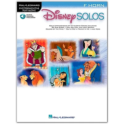 Hal Leonard Play-Along Disney Solos Book with Online Audio–French Horn
