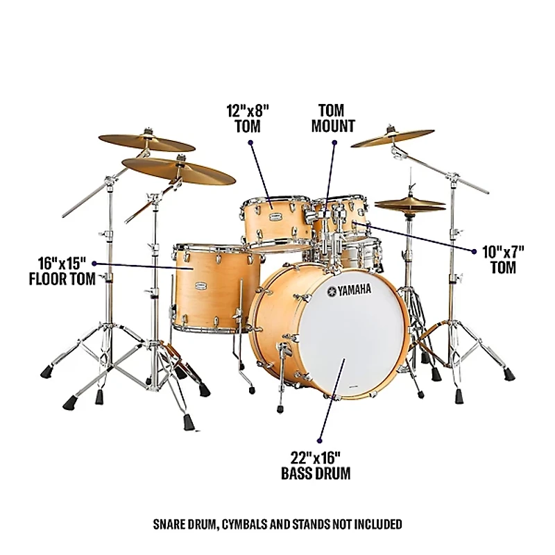 Yamaha Tour Custom Maple 4-Piece Shell Pack With 22" Bass Drum