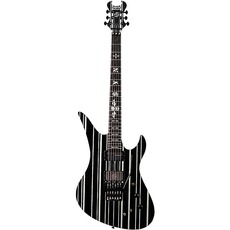 Schecter Guitar Research Synyster Gates Custom-S Electric Guitar Black Pinstripes
