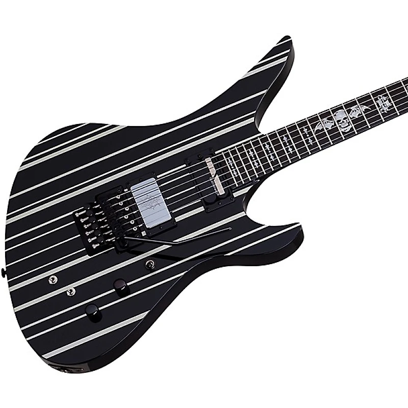 Schecter Guitar Research Synyster Gates Custom-S Electric Guitar Black Pinstripes