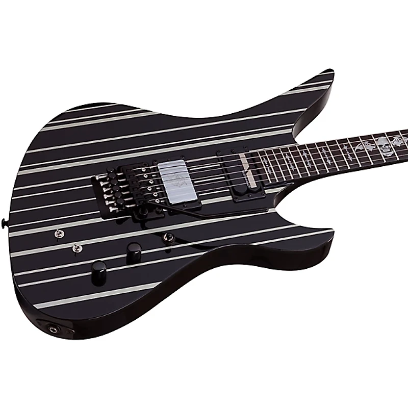 Schecter Guitar Research Synyster Gates Custom-S Electric Guitar Black Pinstripes