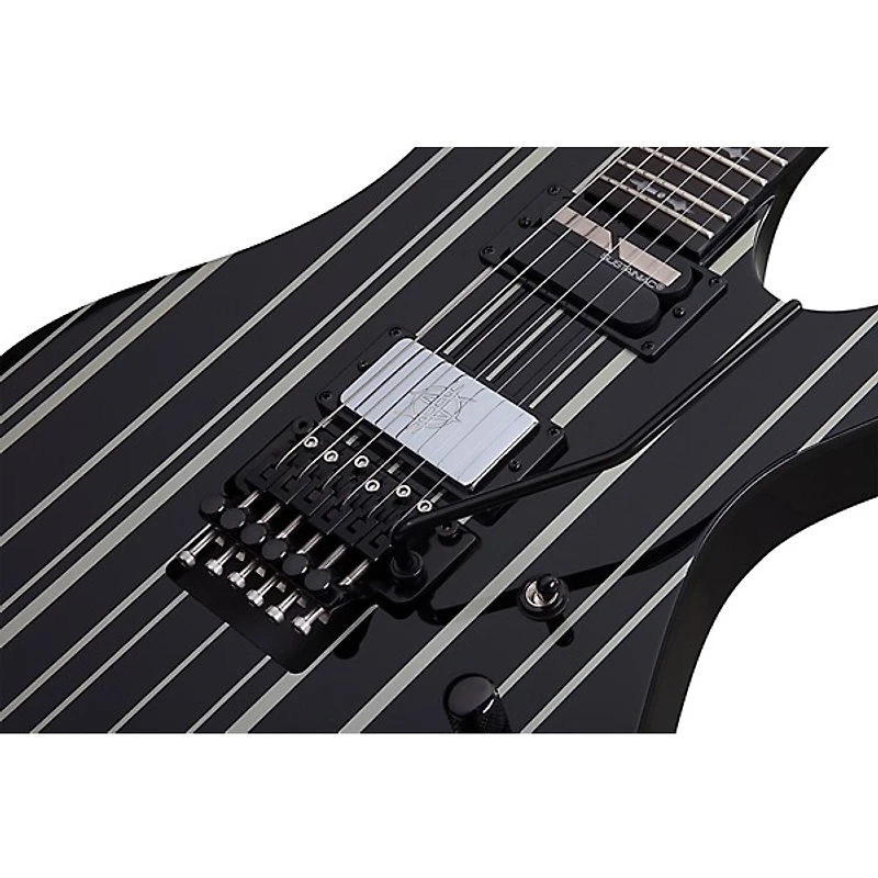 Schecter Guitar Research Synyster Gates Custom-S Electric Guitar Black Pinstripes