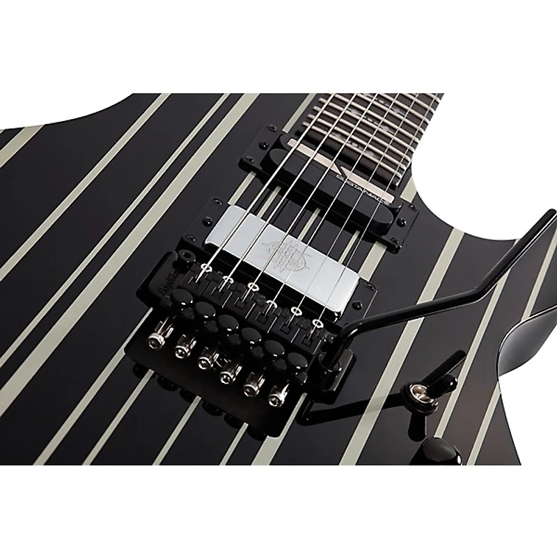 Schecter Guitar Research Synyster Gates Custom-S Electric Guitar Black Pinstripes