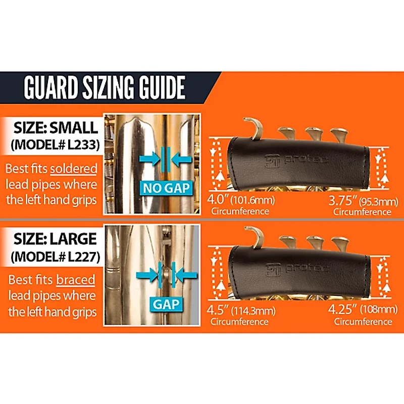 Protec French Horn Leather Hand Guard (Larger)