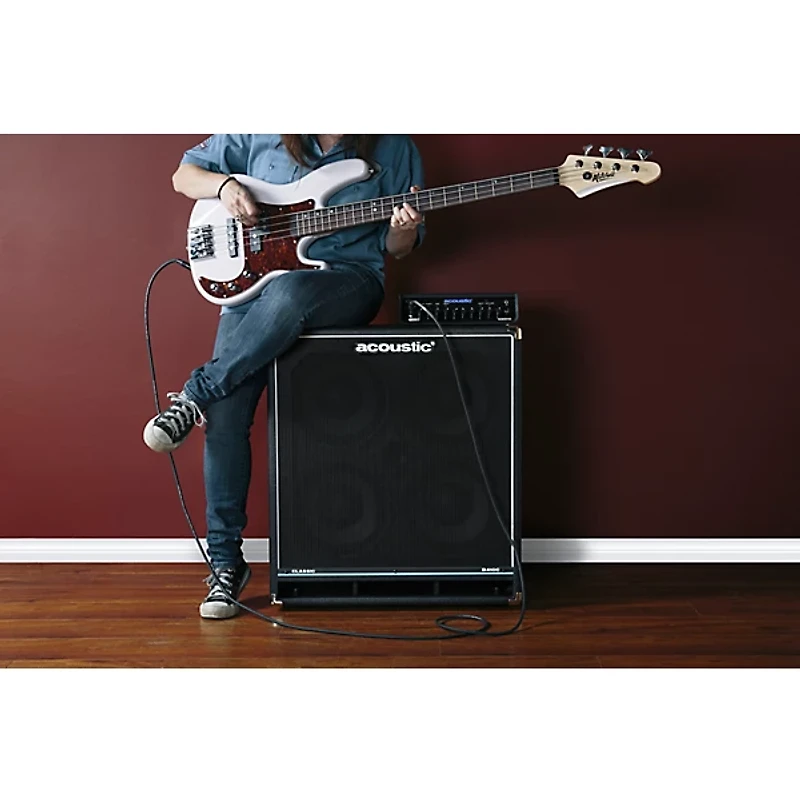 Acoustic B410C Classic 400W 4x10 Bass Speaker Cabinet Black