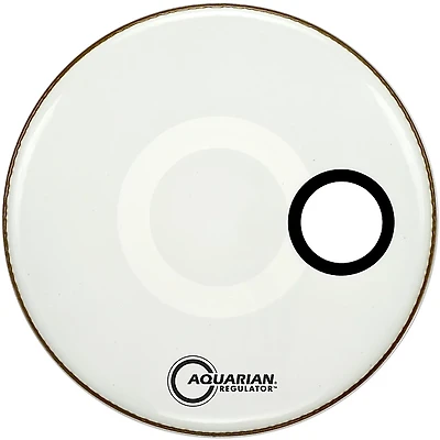 Aquarian Regulator RSM Off-Set Hole Bass Drum Head Gloss White