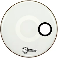 Aquarian Regulator RSM Off-Set Hole Bass Drum Head Gloss White