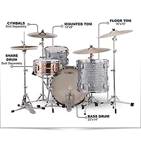 Ludwig Classic Maple Fab 3-Piece Drum Shell Pack -