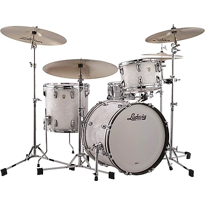 Ludwig Classic Maple 3-Piece Jazzette Shell Pack with 18 in. Bass Drum White Marine Pearl