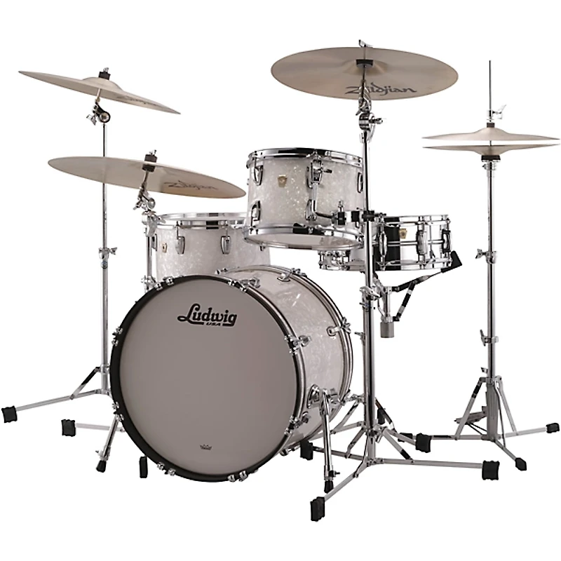 Ludwig Classic Maple 3-Piece Jazzette Shell Pack with 18 in. Bass Drum White Marine Pearl
