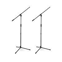 Musician's Gear MG100B Tripod Boom Microphone Stand - 2-Pack Black
