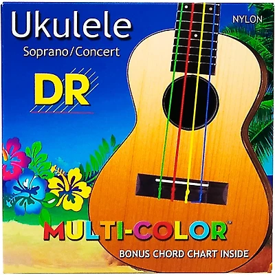 DR Strings Ukulele Multi-Color Soprano Concert Strings