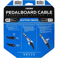 BOSS BCK-12 Pedalboard Cable Kit, 12 Connectors 12 ft. Black