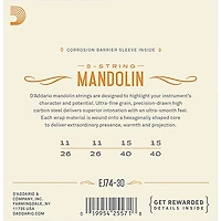 D'Addario EJ74-3D Phosphor Bronze Medium Mandolin Strings, 11-40 (3 Pack)