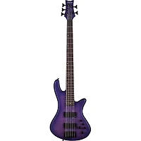 Schecter Guitar Research Limited-Edition Stiletto Studio-5 5-String Bass Transparent Purple Burst