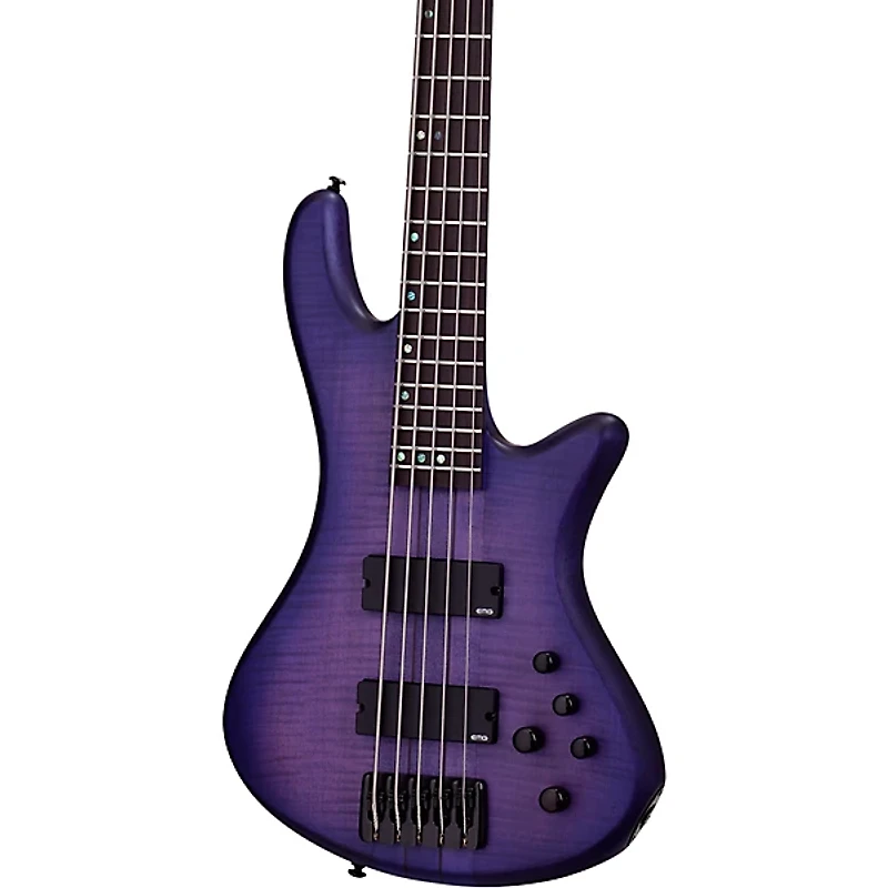 Schecter Guitar Research Limited-Edition Stiletto Studio-5 5-String Bass Transparent Purple Burst