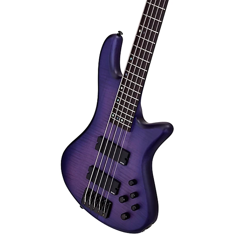 Schecter Guitar Research Limited-Edition Stiletto Studio-5 5-String Bass Transparent Purple Burst