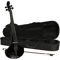 Cremona SV-180BKE Premier Student Electric Violin Outfit 4/4 Metallic Black