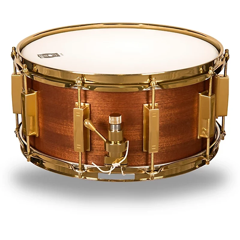 WFLIII Drums Classic Wood Mahogany Snare Drum With Gold Hardware