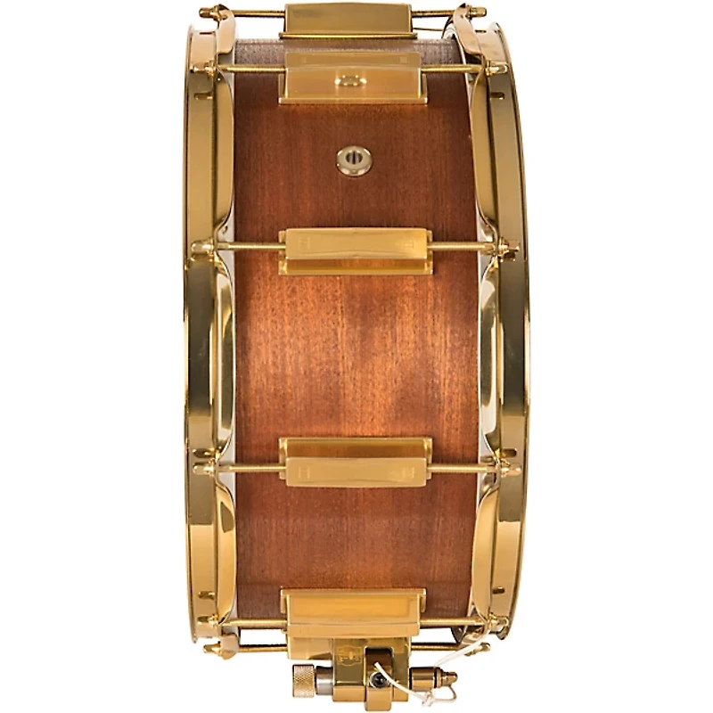 WFLIII Drums Classic Wood Mahogany Snare Drum With Gold Hardware