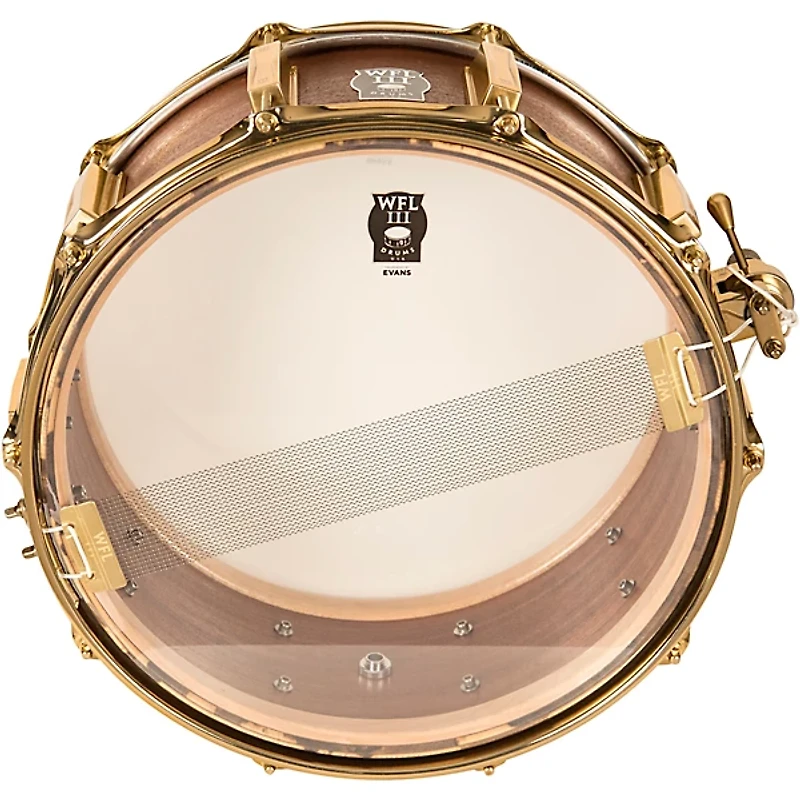 WFLIII Drums Classic Wood Mahogany Snare Drum With Gold Hardware