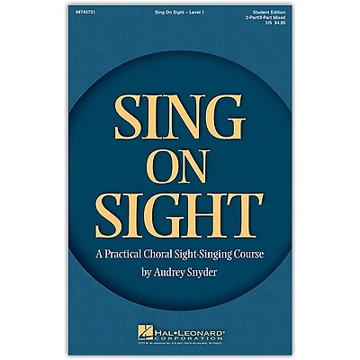 Hal Leonard HLP 08745731 SING ON SIGHT CHORAL SIGHT SINGING COURSE BOOK W/CD