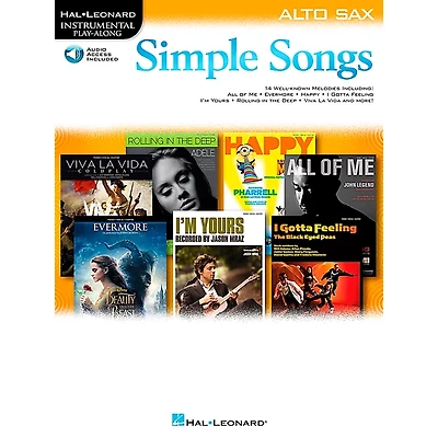 Hal Leonard Simple Songs for Alto Sax Book/Audio Online