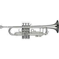 Levante LV-TR6301 Bb Professional Trumpet With Monel Valves - Silver Plated Silver plated Gold Brass Bell
