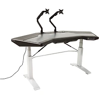 Argosy Halo.GE Plus Sit-Stand Workstation Desk With Original Hautelink Pattern Desktop