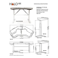 Argosy Halo.GE Plus Sit-Stand Workstation Desk With Original Hautelink Pattern Desktop