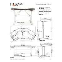 Argosy Halo.GE Ultimate XC Sit-Stand Workstation Desk With Original Hautelink Pattern Desktop