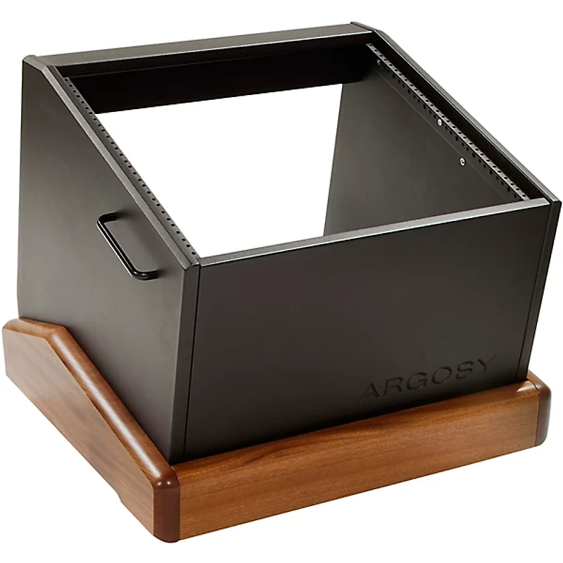 Argosy Rack 'n Roll H10 10 Space Rolling Rack with Mahogany Base