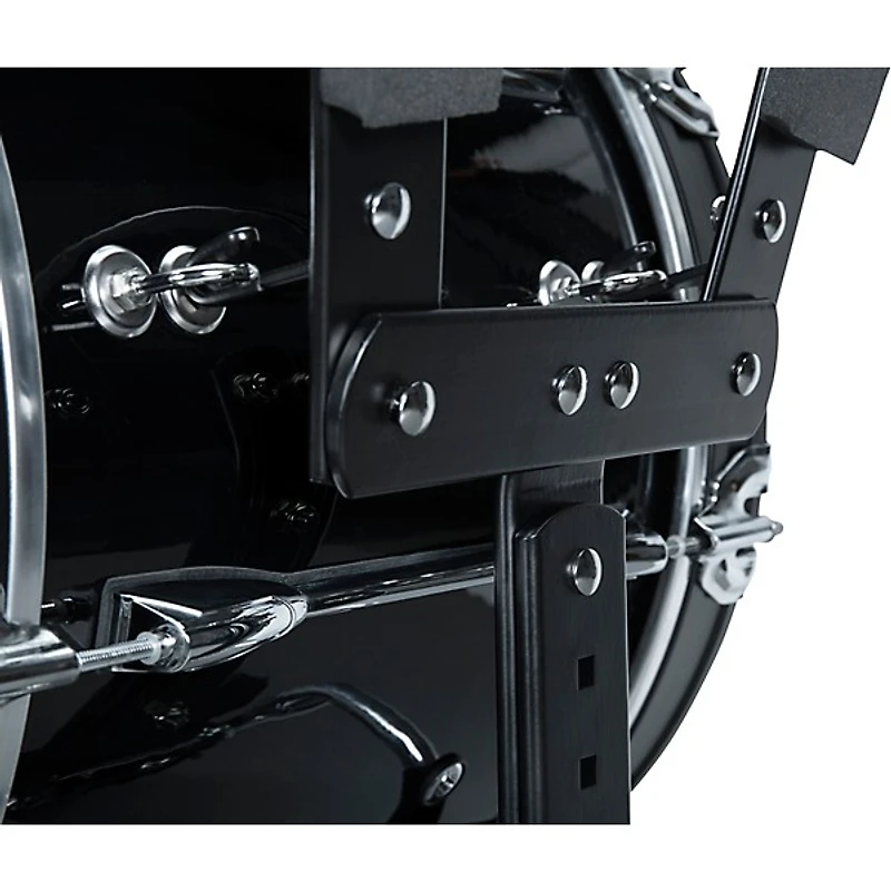 Sound Percussion Labs Birch Marching Bass Drum with Carrier - Black