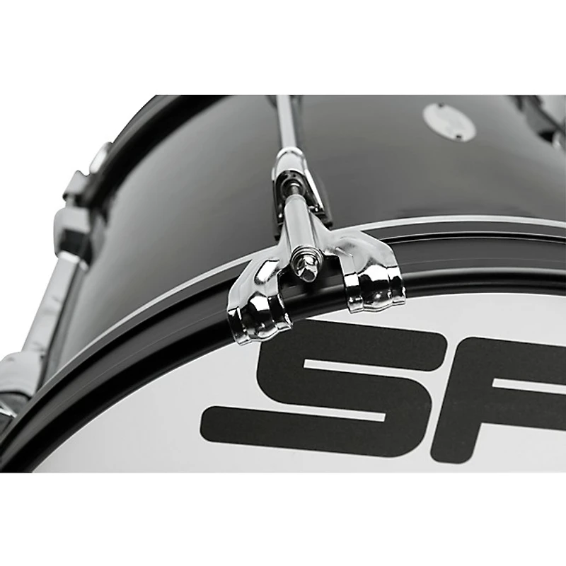 Sound Percussion Labs Birch Marching Bass Drum with Carrier - Black
