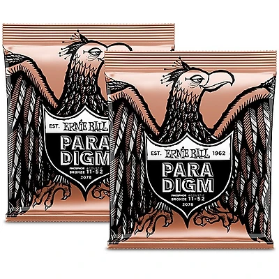 Ernie Ball Paradigm Phosphor Bronze Acoustic Guitar Strings Light Bundle (2-Pack)