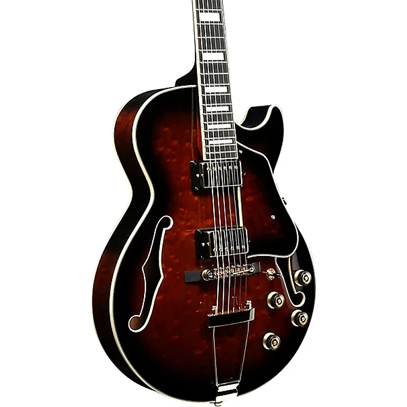 Ibanez Artcore Expressionist AG95QA Electric Guitar Dark Brown Sunburst