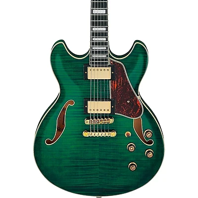 Ibanez Artcore Expressionist AS93FM Electric Guitar Transparent Moss Green