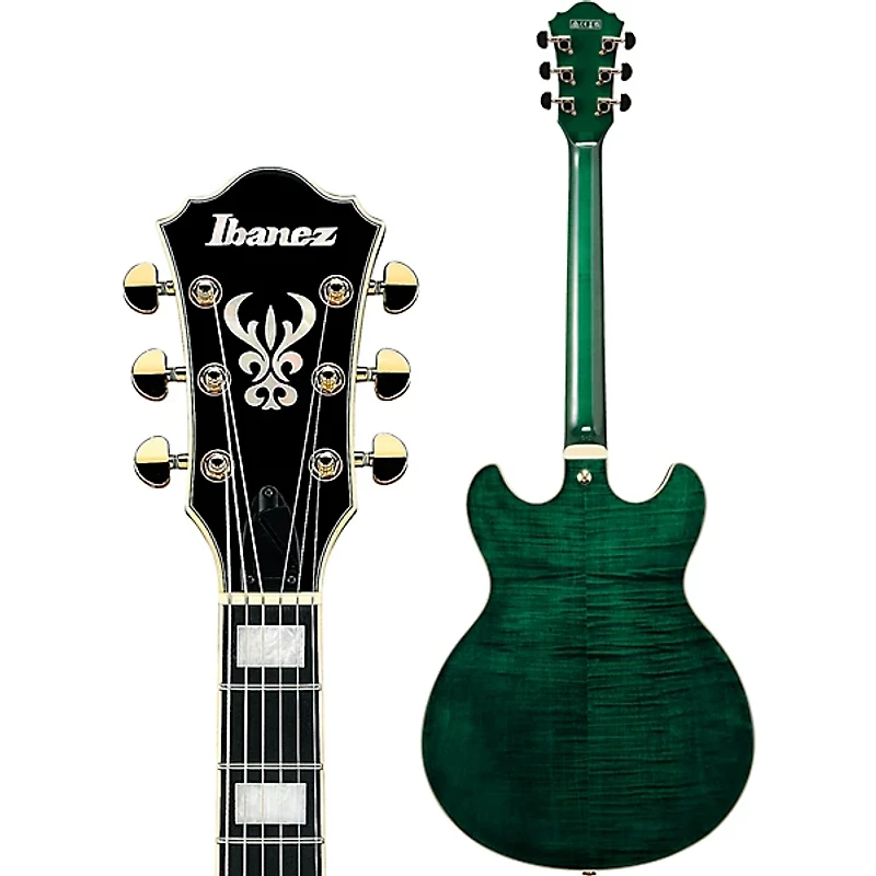 Ibanez Artcore Expressionist AS93FM Electric Guitar Transparent Moss Green