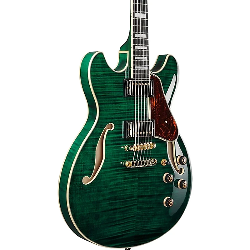 Ibanez Artcore Expressionist AS93FM Electric Guitar Transparent Moss Green