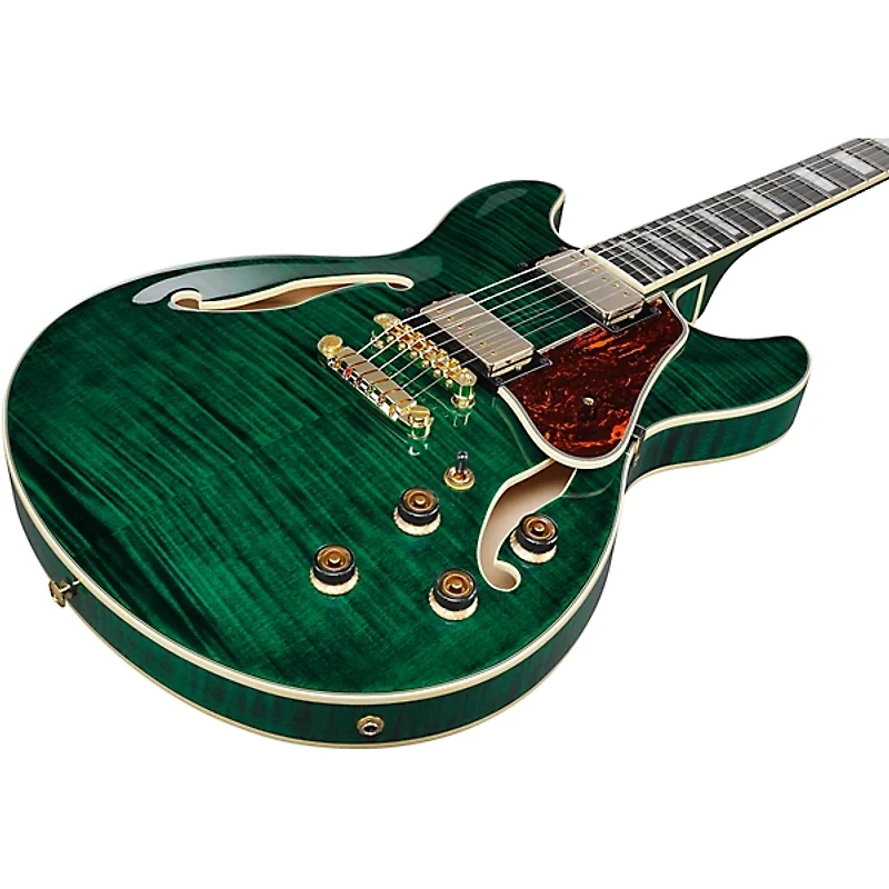 Ibanez Artcore Expressionist AS93FM Electric Guitar Transparent Moss Green