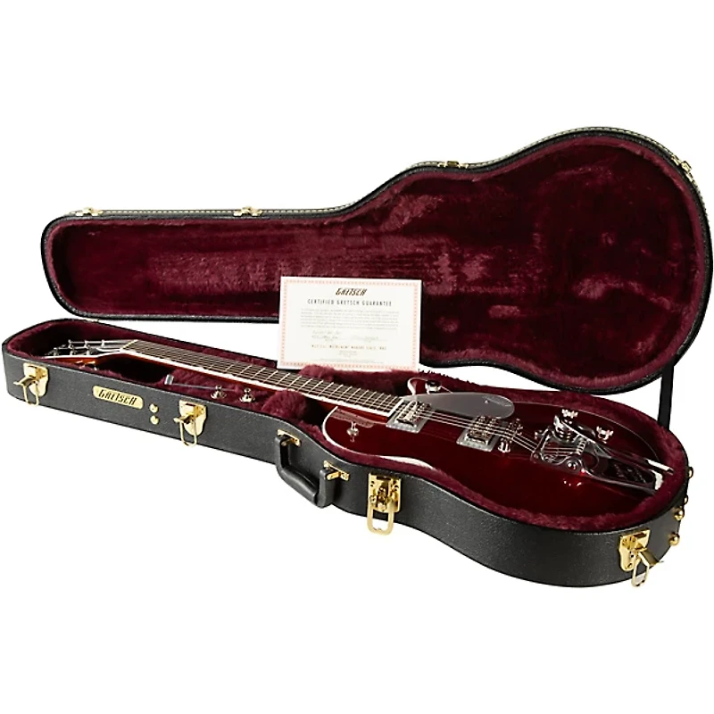 Gretsch Guitars G6129T Players Edition Jet FT With Bigsby Electric Guitar Red Sparkle