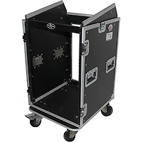 ProX T-16MRSS 16U Rack x 10U Top Mixer DJ Combo Flight Case Black