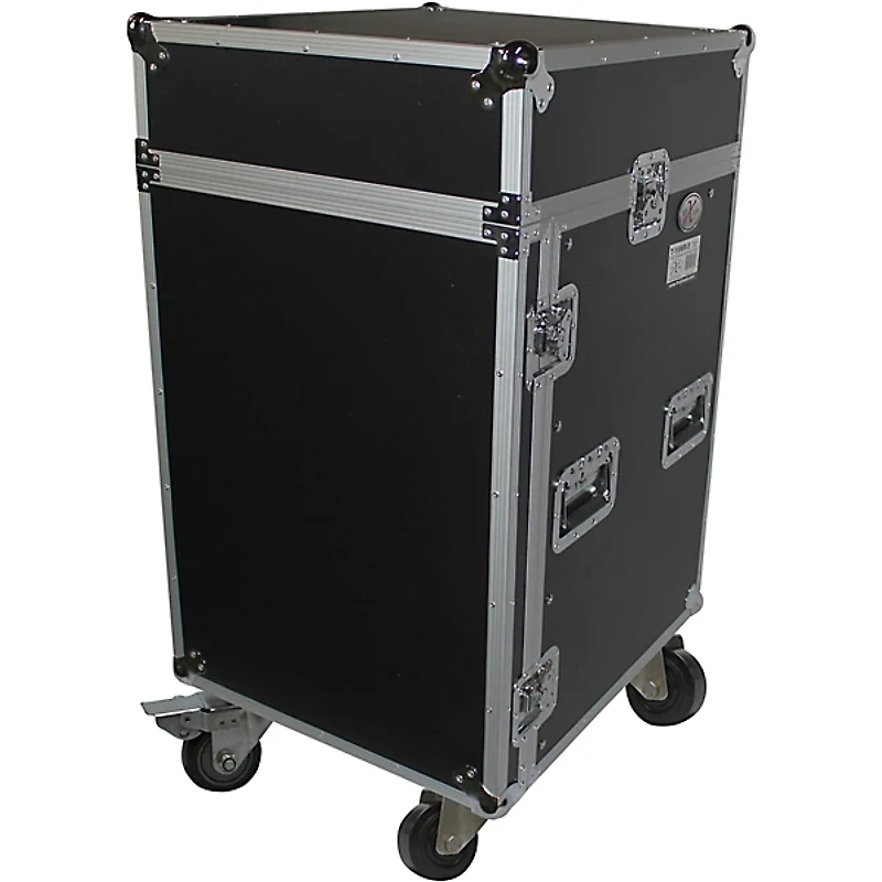 ProX T-16MRSS 16U Rack x 10U Top Mixer DJ Combo Flight Case Black